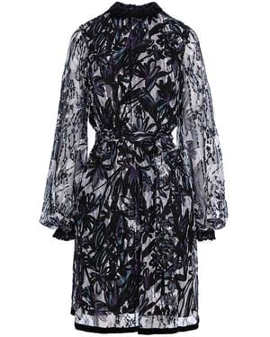 concept A trois Lace Dress With Velvet Lace Details - Black