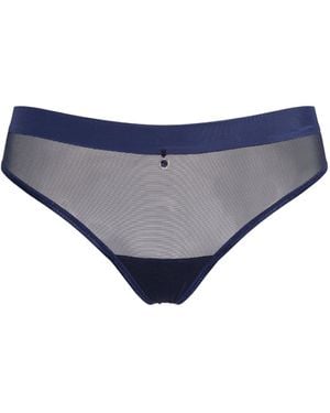 BonBon Lingerie Coco Heart Ouvert Full Brief - Blue