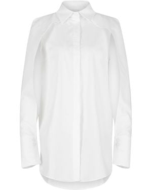 Clothes by Locker Room Cape-Effect Button-Down Shirt - White