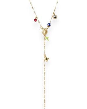 Alexie of Athens Selene Amulet Rosary Lariat - Metallic