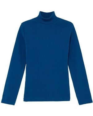 Thinking Mu Rib Organic Cotton Aine Top - Blue