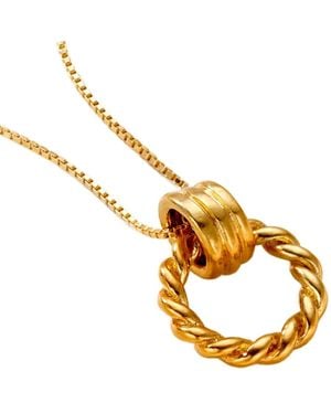 Posh Totty Designs Mini Tether Hoop Necklace - Metallic