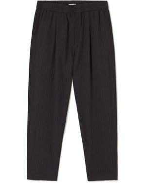 Thinking Mu Loose Seersucker Luc Pants - Black