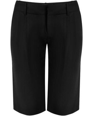 OW Collection Livi Wool Capri Shorts - Black