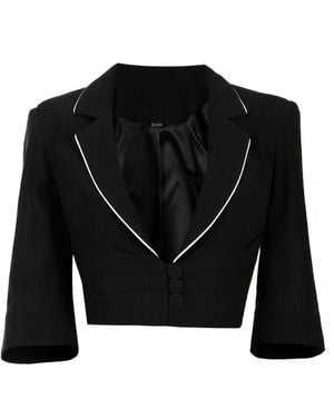Luna Fashion House Cropped Blazer, Rina - Black