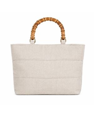 MARICEL Neutrals Kiara Soft Structured Tote Bag - White
