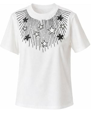 Exquise Neutrals Alanna Embroidered Tshirt - White