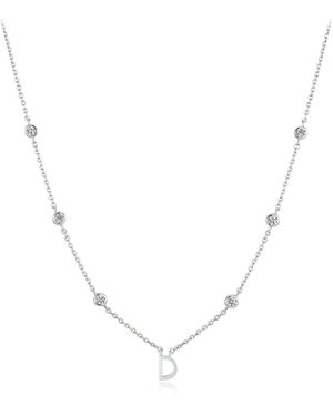 Didier Dubot Miss. Doux D Necklace With Crystal Accents - Metallic
