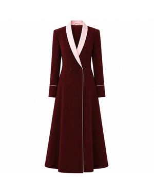 Roqaia Fashion House Rosé — Burgundy With Satin - Red