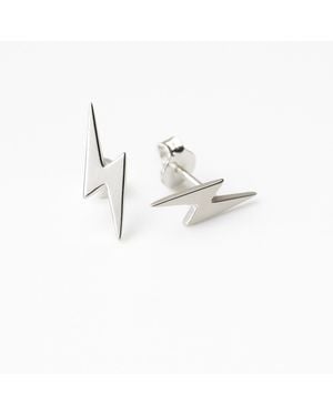 Kaizarin Lightning Bolt Earrings - Metallic