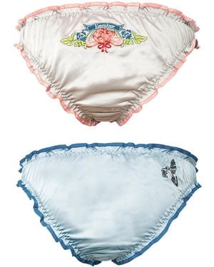 Tallulah Love Neutrals Hummingbird & Coral Lily - Blue