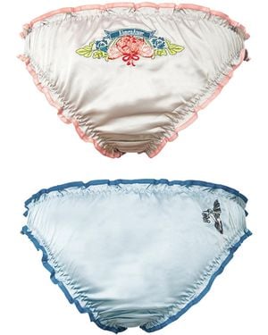 Tallulah Love Neutrals Hummingbird & Coral Lily - Blue