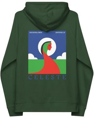 Anchor and Crew Bottle Three Celeste Editions Organic Cotton Hoodie - Green
