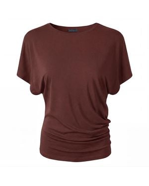 OFF GRID Neutrals Wanaka Copper Bamboo Asymmetric T-Shirt - Purple