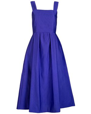 NUMBAT Josephine Vintage-Inspired Midi Pinafore Dress - Blue