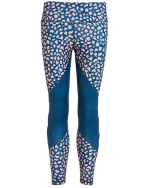 Perky Peach Leopard Leggings - Blue