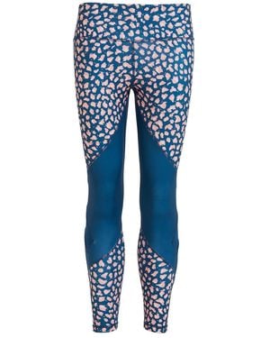 Perky Peach Leopard Leggings - Blue