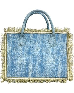 Simitri Brittany Tote Bag - Blue