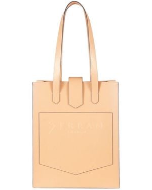 Seren London Neutrals Leather Tote Bag Cream - Natural