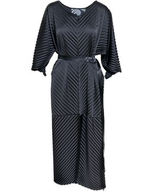 ARTISTA Echo Pleated Maxi Dress - Blue