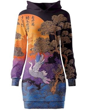 Aloha From Deer Sunflight Oversize Hoodie Dress - Blue