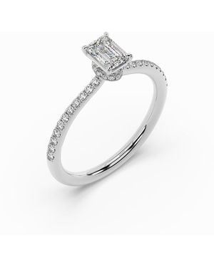 Artisan Emerald Cut Lab-Grown Diamond Statement Ring - Metallic