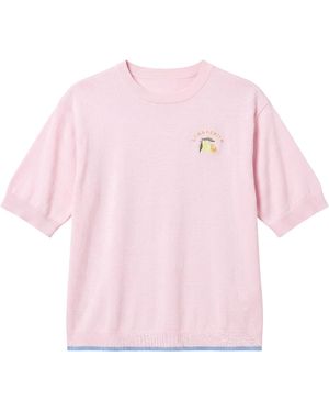 Brodie Cashmere Limoncello Tee - Pink