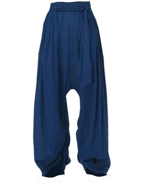 Zhenabia Boho Harem Trousers - Blue