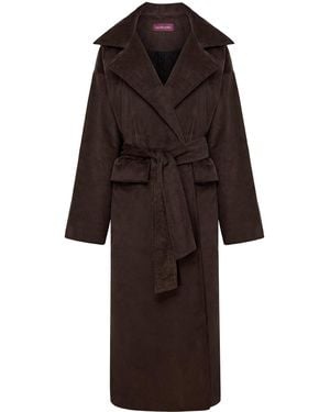 Mandragora Corduroy Oversized Coat Area - Brown