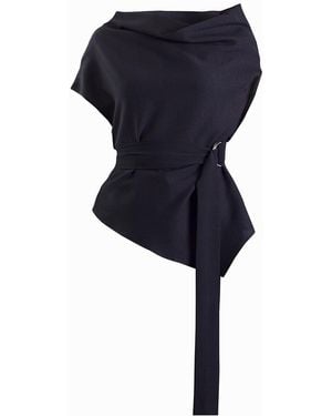 Meem Label Theo Asymmetric Top - Blue