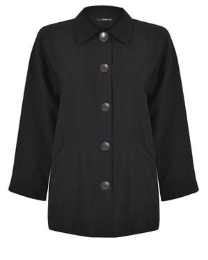 Oh!Zuza Echo Viscose Shirt With Pockets – - Black