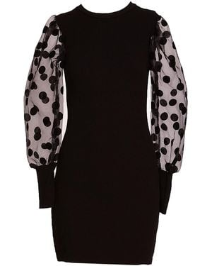 SOHUMAN Sued Mini Dress - Black