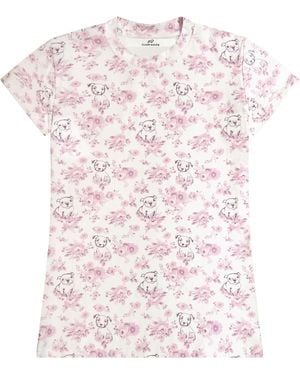 Cloud Haven Fitted Signature Print Tee - Pink