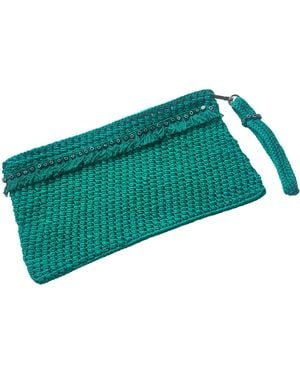 N'Onat Evil Eye Hand Crochet Pouch - Green