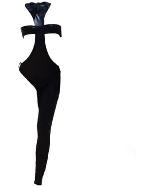 Harmonia Ny Lemuria Asymmetric Catsuit By Dani Watanabe - Black
