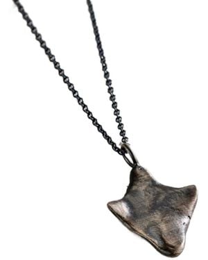 Posh Totty Designs Oxidised Sterling Seaworn Spear Pendant Necklace - Black