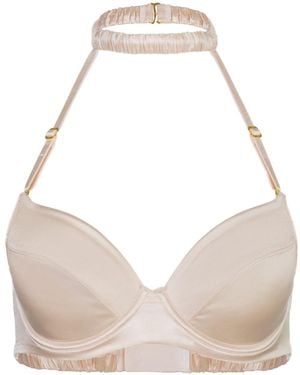 Black Heart Lingerie Convertible Silk Push-Up Bra - Natural