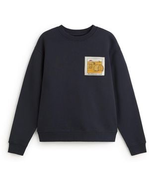Thinking Mu Straw Camp Leon Sweatshirt - Blue