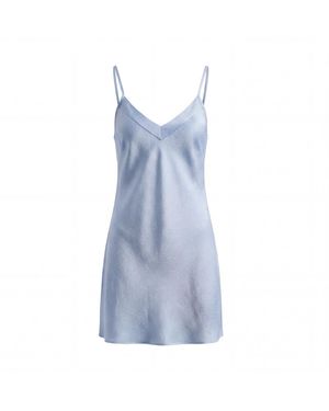 Vimissia Bubble Silk Slip Dress - Blue