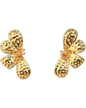 Zynnia Collective Textured Bloom Studs - Metallic