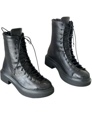 Adrenaline Fashion Leather Boots – Handmade Designer Lace-Up Boots With Chunky Sole - Blue