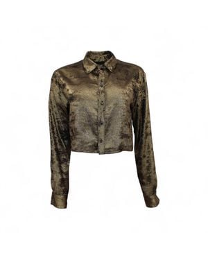 Monzlapur New York Burnt Cropped Shirt - Green