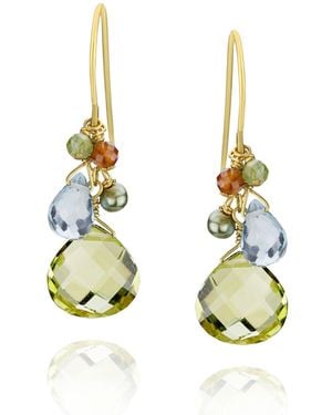 MOUNIR LONDON Quartz Cluster Drop Earrings - Metallic