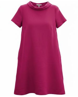 LeMuse Story — Soft Linen Short-Sleeve Dress - Pink