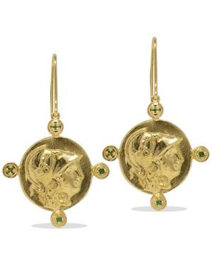 Vintouch Italy Athena-Plated Earrings - Metallic