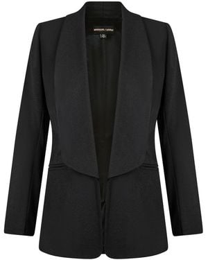 Madison / Savile Shawl Collared Boyfriend Blazer - Black