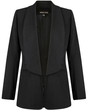 Madison / Savile Shawl Collared Boyfriend Blazer - Black