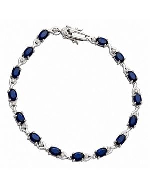 Belinda Jewelz Elora Sapphire Vintage Tennis Bracelet - Blue