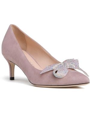 Beautiisoles by Robyn Shreiber Made in Italy Neutrals Frida Baby Dressy Valentine Evening Pump With Kitten Heel - Pink