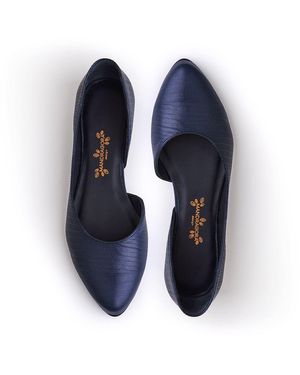 Mandragora Design Jasmine Dark Ballerina Shoes - Blue